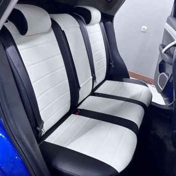 Авточехлы Автопилот Черный белый цвет